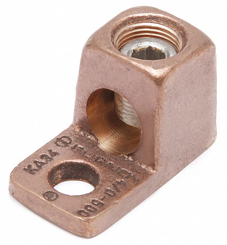 BURNDY Mechanical Connector, Copper, Max. Conductor Size 4 AWG