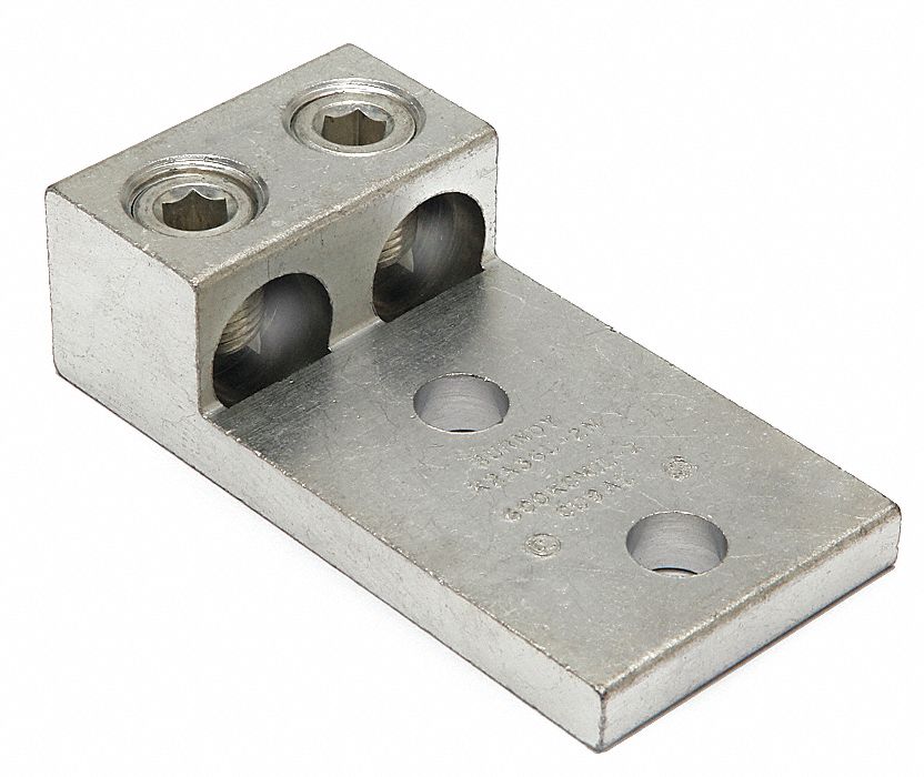 BURNDY Mechanical Connector, Lug, No. of Conductors 2, 600 kcmil