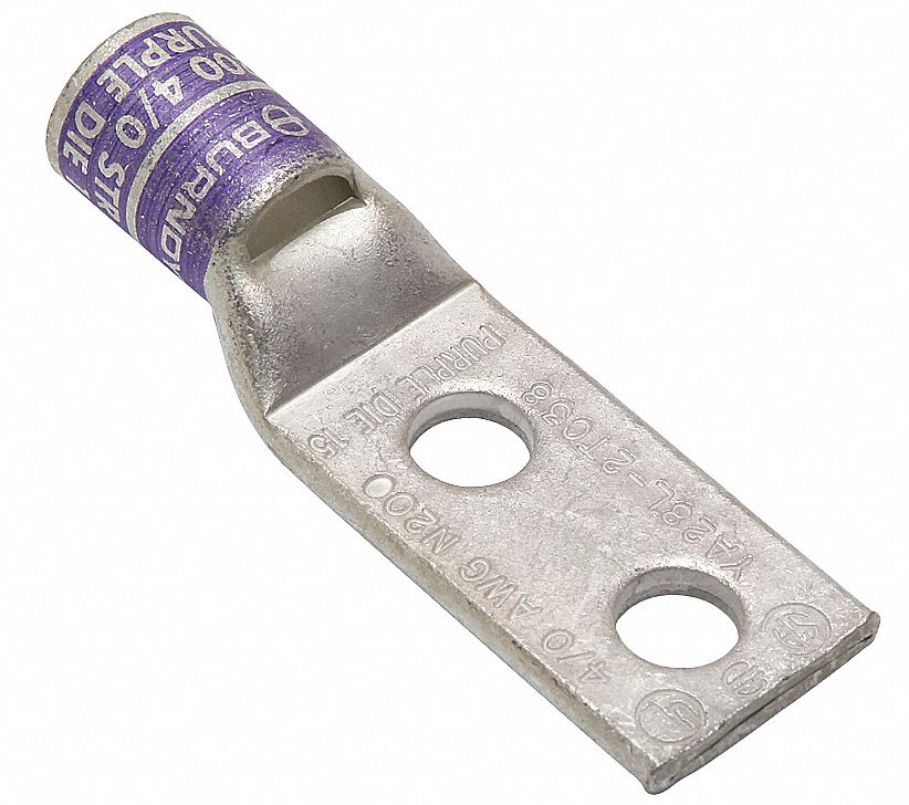 burndy-4-0-two-hole-lug-compression-connector-straight-barrel-purple