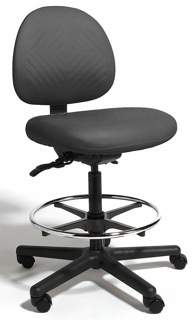 CRAMER Black Polyurethane Intensive 24/7 Task Chair 15" Back Height