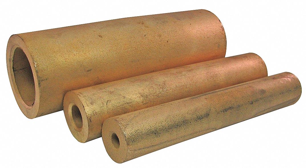 BUNTING BEARINGS Powdered Bronze, Cored Bar, Length 61/2", Self