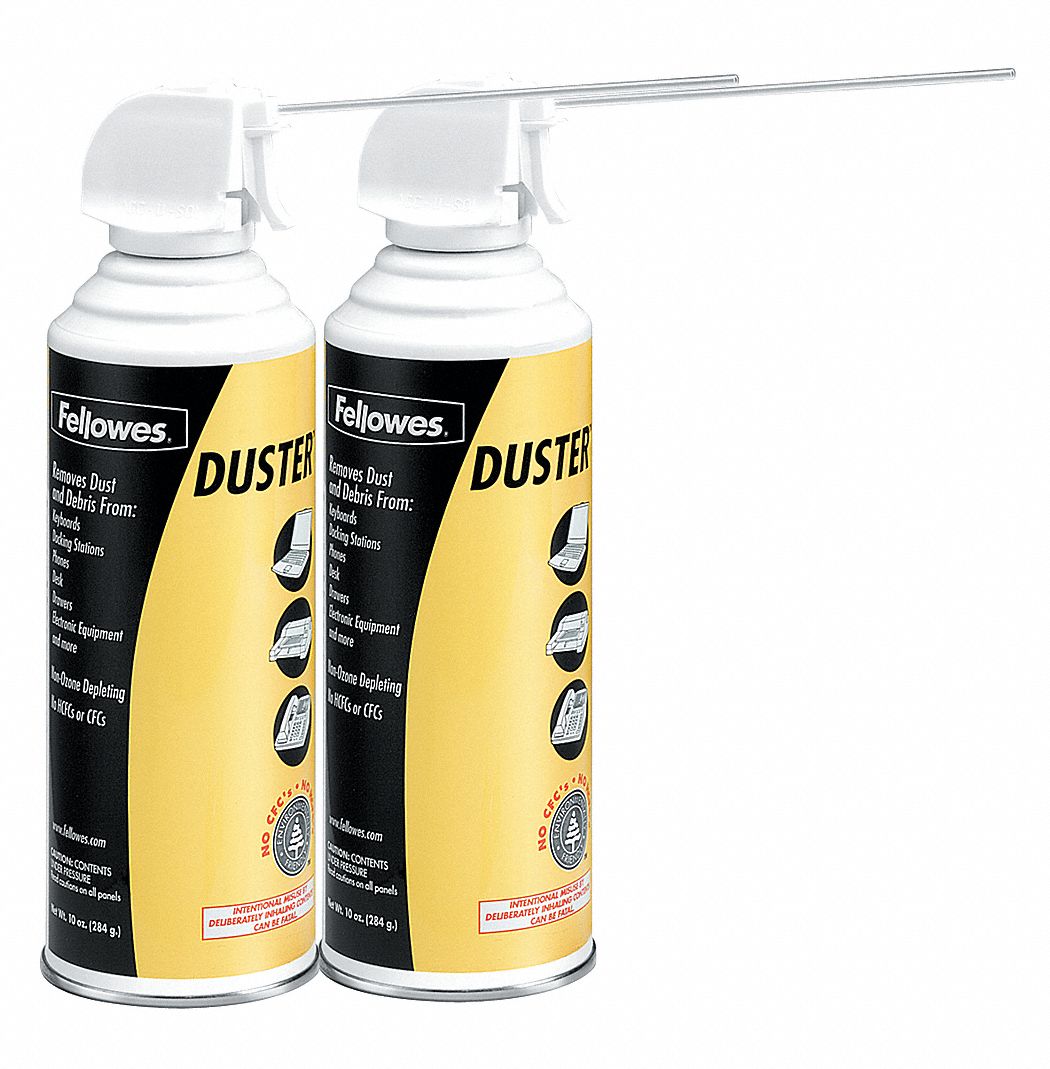 FELLOWES Aerosol Duster, 10 oz., PK2 22W8339963201 Grainger