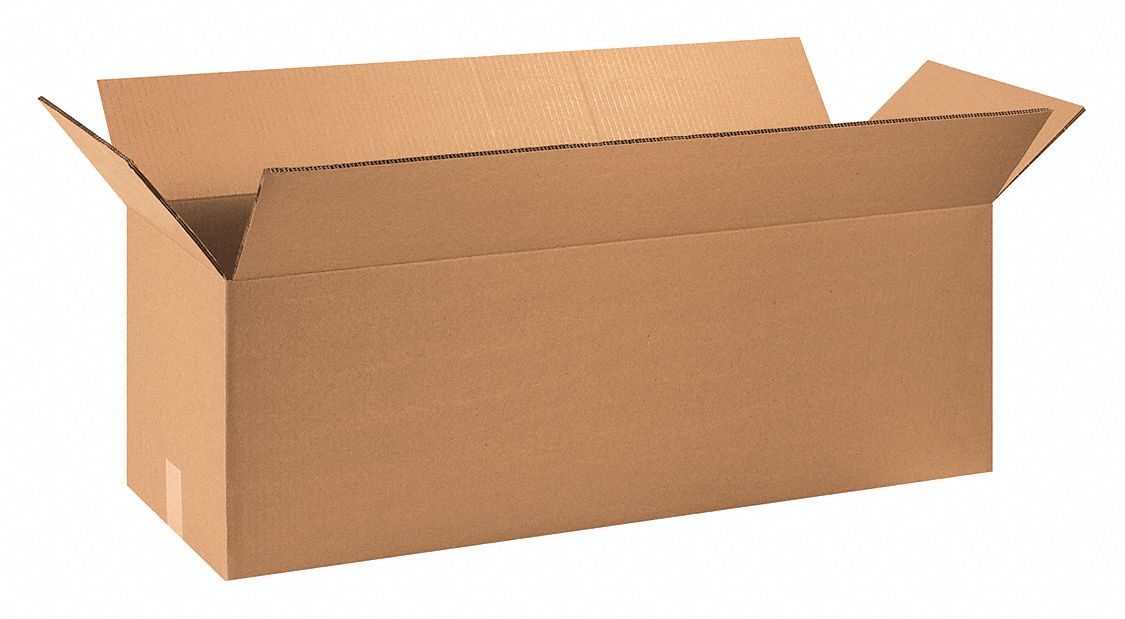 GRAINGER APPROVED Shipping Box, Heavy Duty, Long, Double Wall, 36x12x12