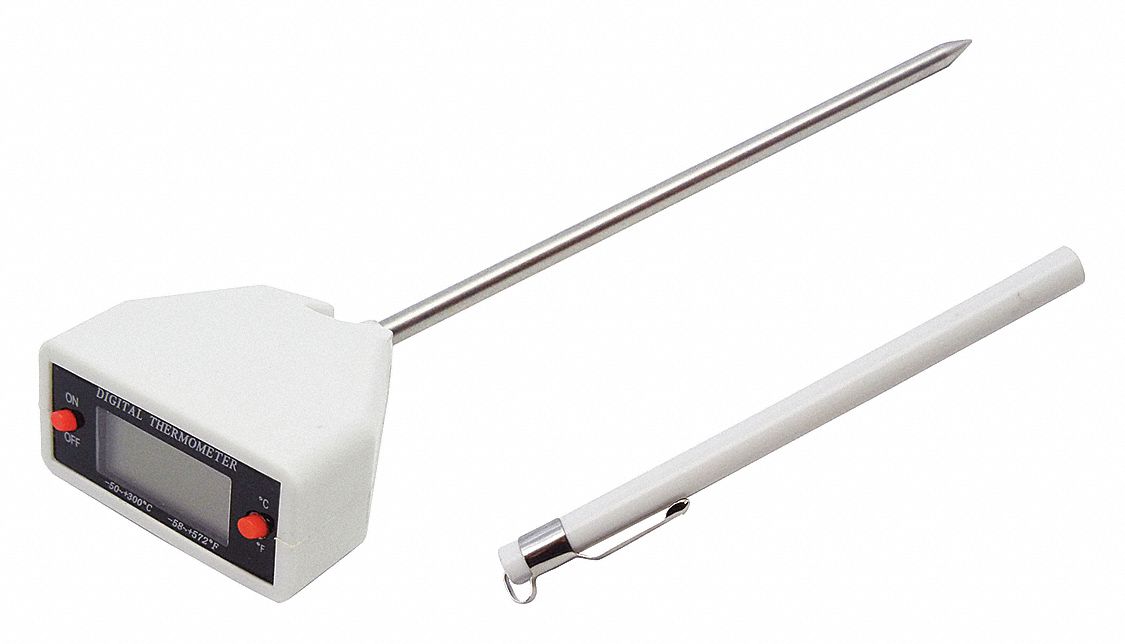 GRAINGER APPROVED Item Digital Pocket Thermometer, Temp. Range (F) 58