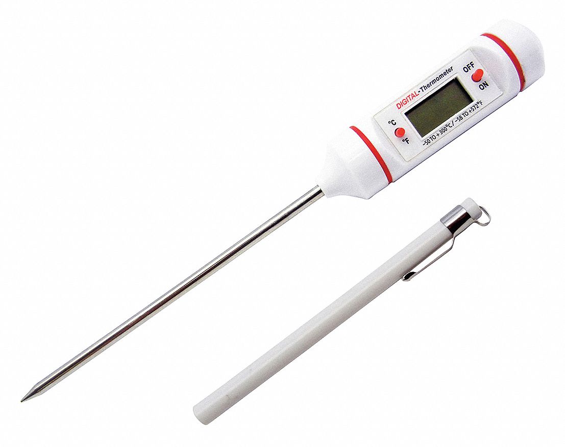 GRAINGER APPROVED Item Digital Pocket Thermometer, Temp. Range (F) 58