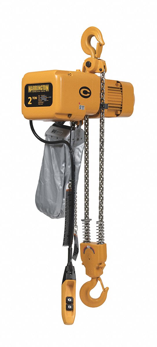 HARRINGTON H4 Electric Chain Hoist, 4000 lb. Load Capacity, 230/460V