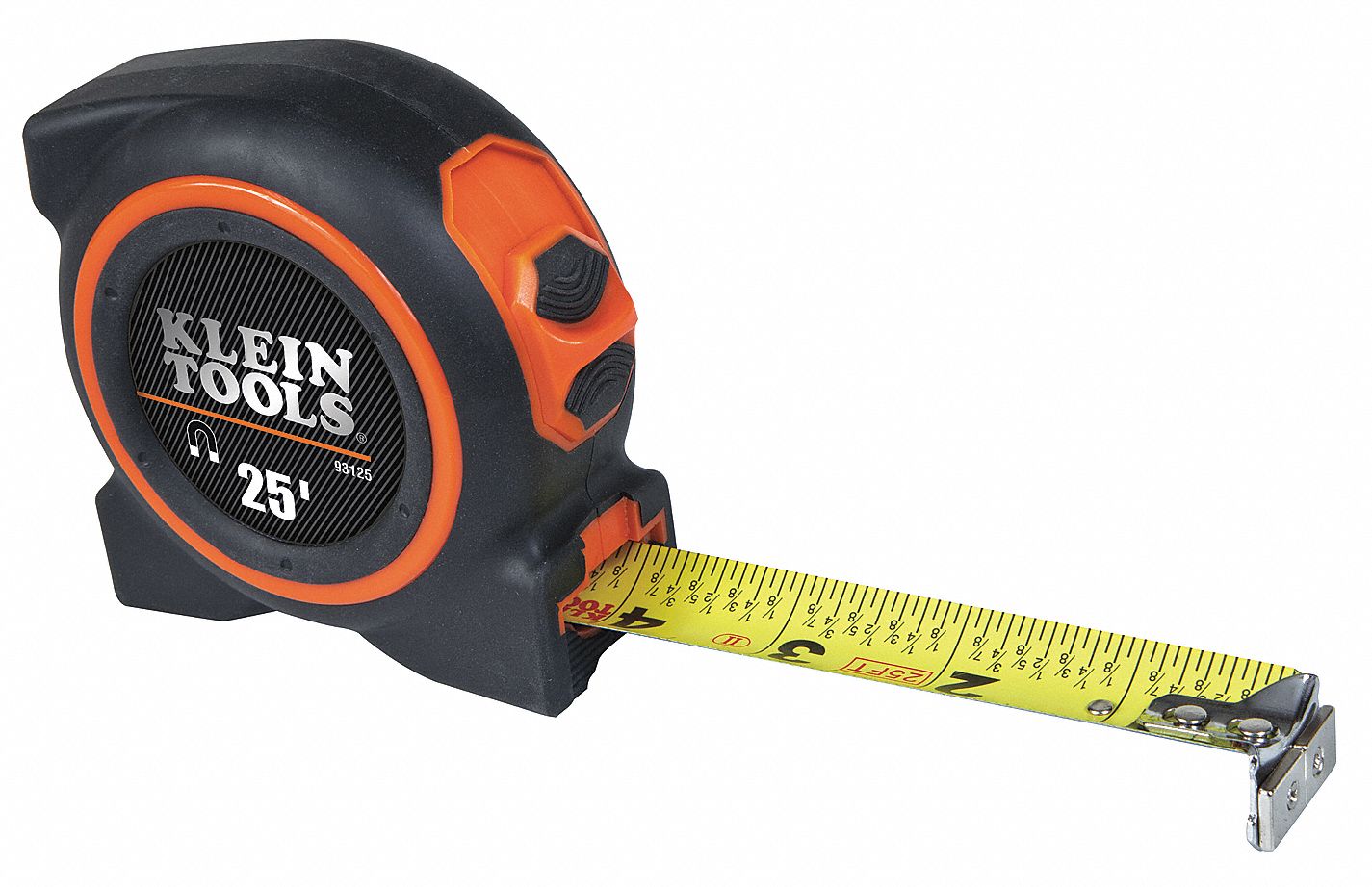 KLEIN TOOLS Tape Measure, 1 In x 25 ft, Black/Orange 24A47593125 Grainger
