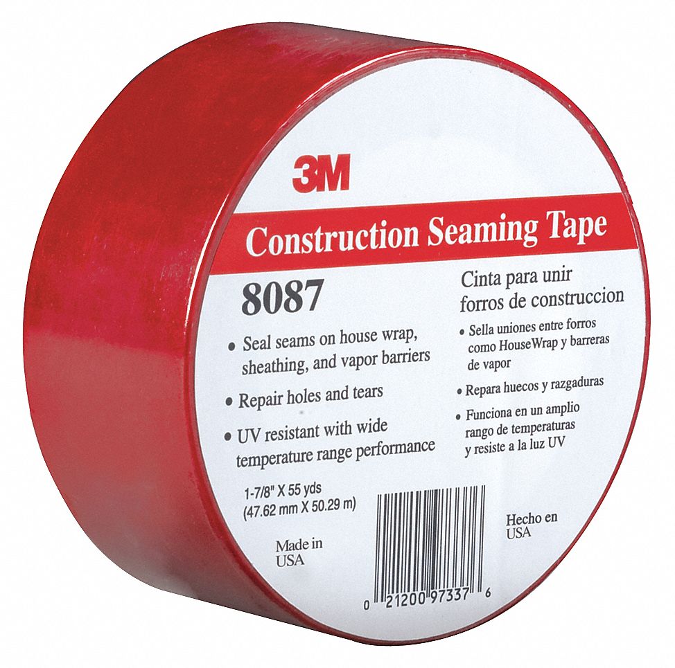 Seaming Tape,2-3/4 x 55 yd,3mil,Red,BOPP