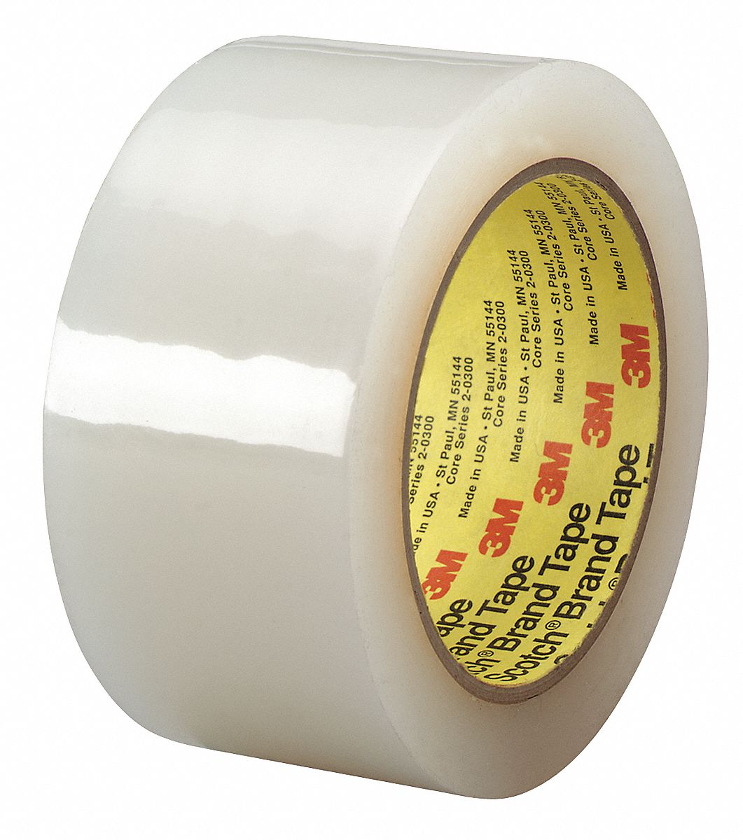 3M Polyethylene Film Tape, Rubber Adhesive, 5.30 mil Thick, 1" X 36 yd