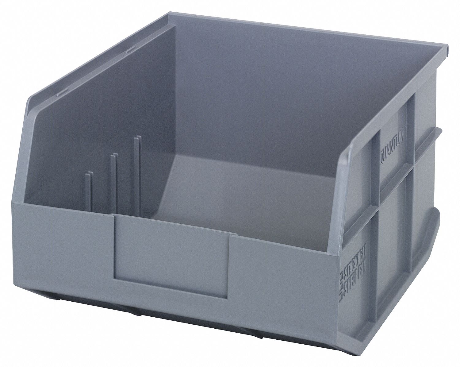 QUANTUM STORAGE SYSTEMS Shelf Bin, Gray, 7 inH x 12 inL x 11 inW, 1EA
