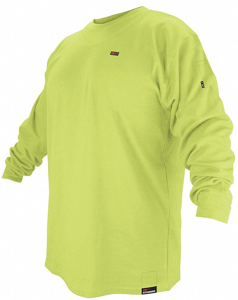 LimeFlame-Resistant Crewneck Shirt Size: 2XL, Fits Chest Size: 53