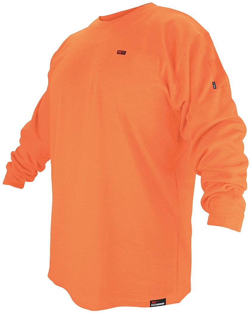 OrangeFlame-Resistant Crewneck Shirt Size: 2XL, Fits Chest Size: 53 to 55