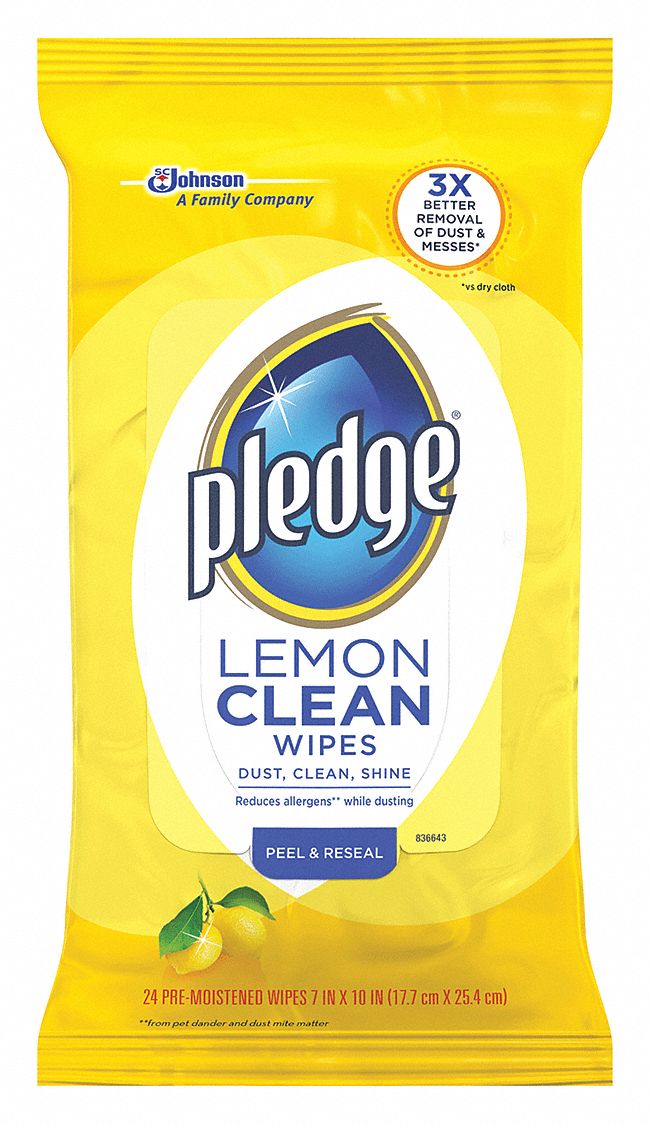 PLEDGE Multisurface Polish Wipes, 24 ct. Soft Pack, Fragrance Fresh