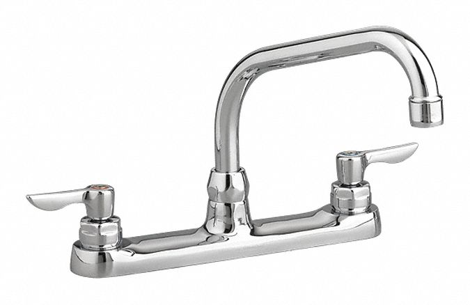 AMERICAN STANDARD Chrome, Straight, Kitchen Sink Faucet, Manual Faucet