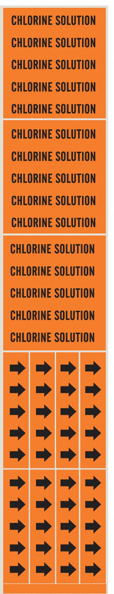 Pipe Marker,Chlorine Solution