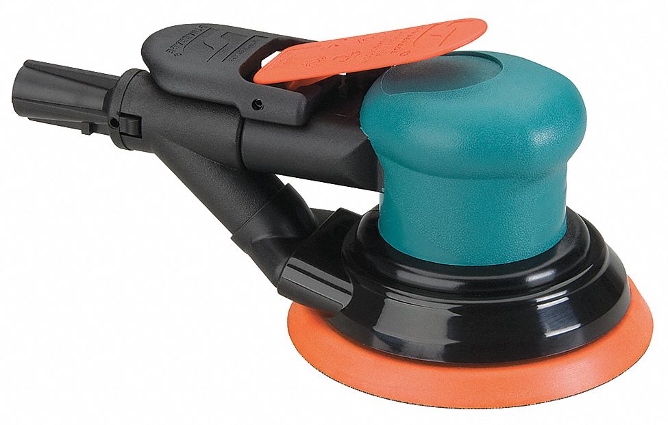 DYNABRADE Air Random Orbital Sander, 5 in PSA, 3/8 in Orbit Dia