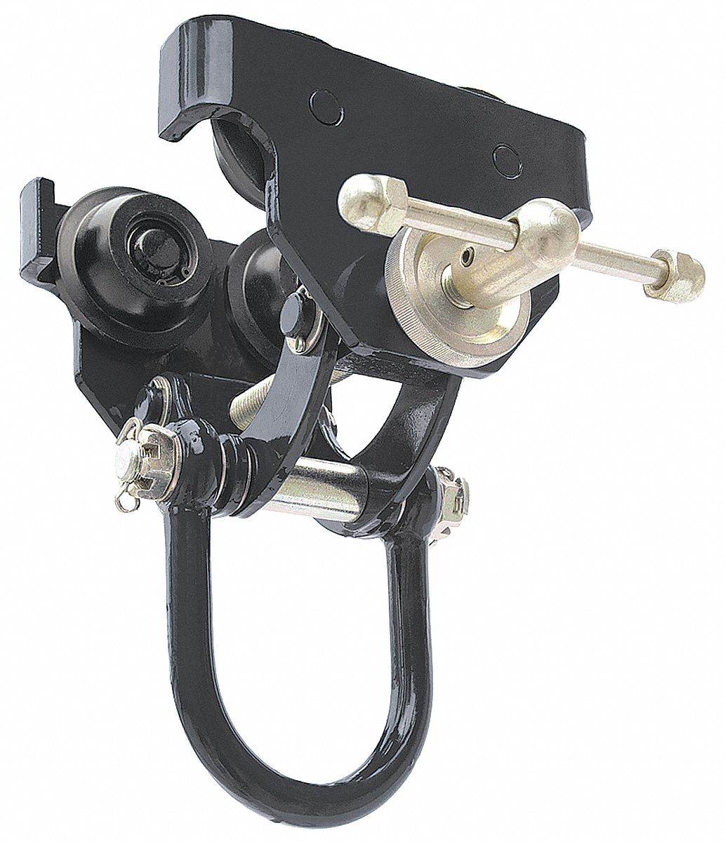 DAYTON Push Trolley, 1000 lb. Load Capacity, Fits Beam Flange W 3" to 51/8" 25K79925K799