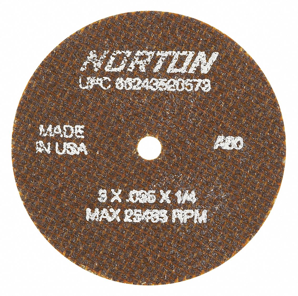 NORTON 3", Type 1 Aluminum Oxide Abrasive CutOff Wheel, 1/4" Arbor