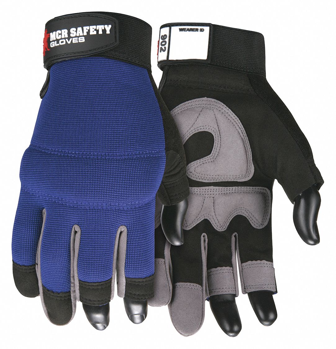 MCR SAFETY Fasguard Synthtc Leather 3 Fingerless, XL 26H495902XL