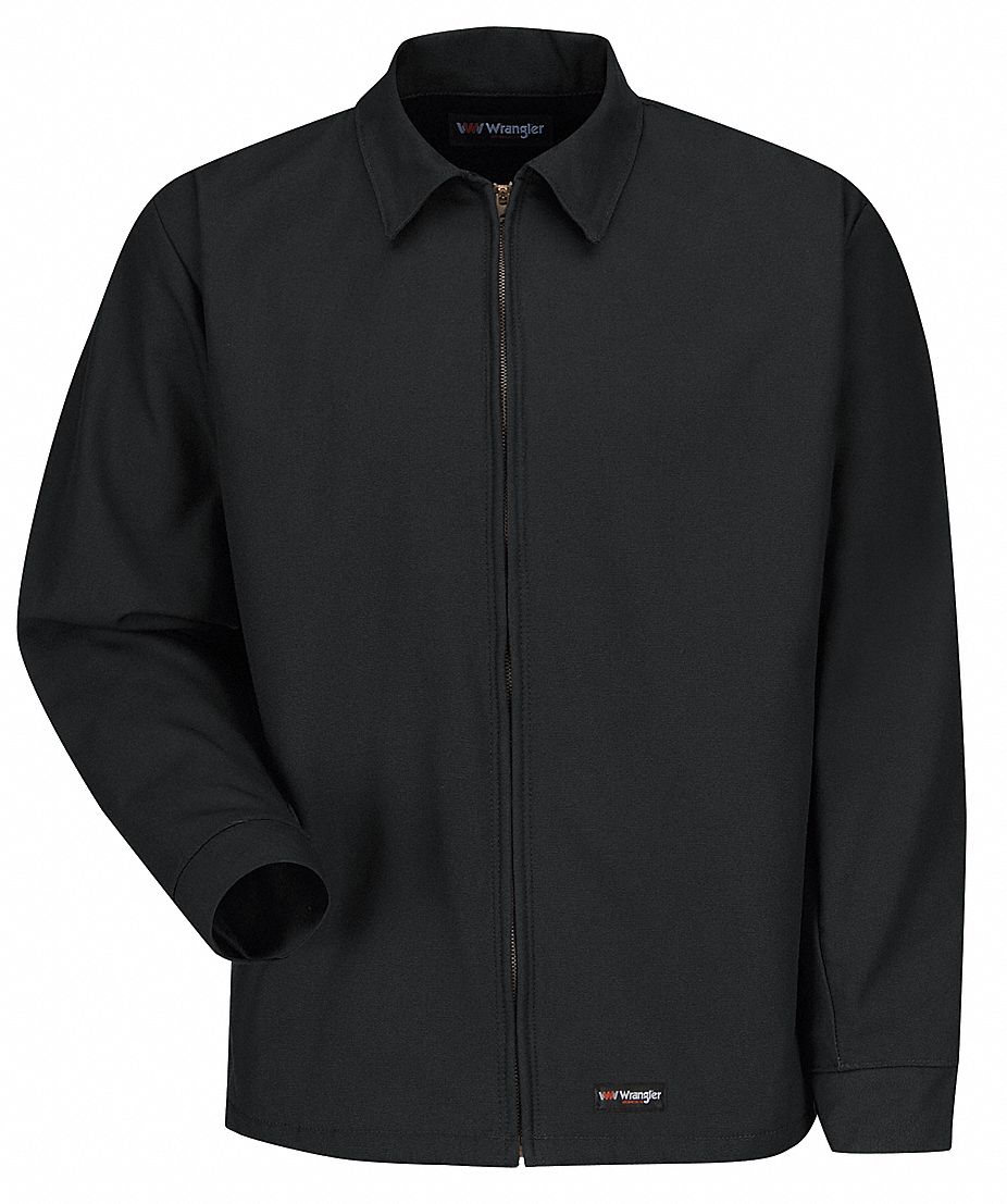 DICKIES Jacket, Polyester/Cotton, Black, Zipper Closure Type, 2XL Tall