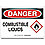 Danger Sign,10in. H x 14in. W,Fiberglass