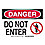 Danger Sign,7inHx10inW,Sticking Polyestr