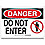 Danger Sign,10in. H x 14in. W,Plastic