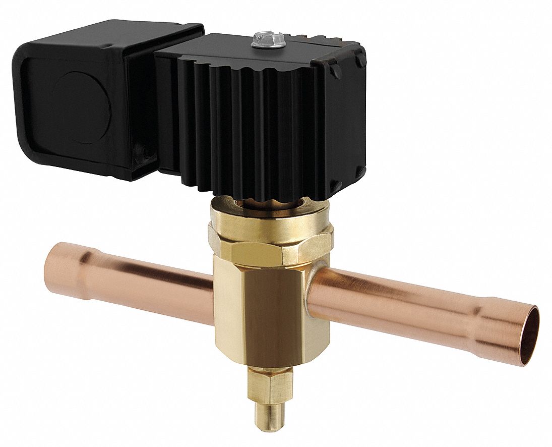 PARKER Refrigeration Valve Less Solenoid, Sweat 1/2, ODF, 650 Safe