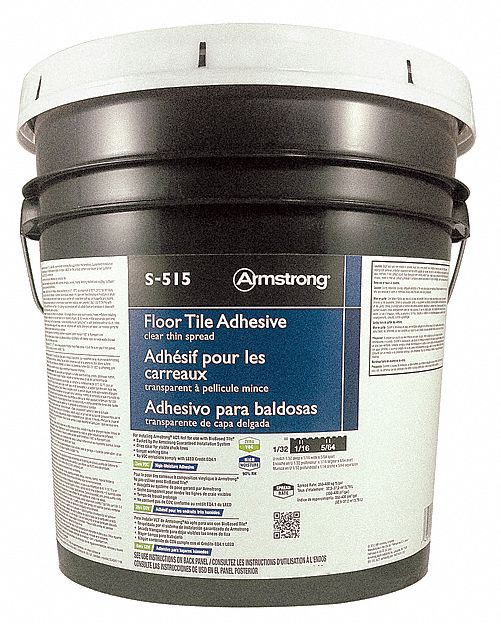 ARMSTRONG Vinyl Composition Tile Adhesive,4 gal. 29NH56FP00515418 Grainger