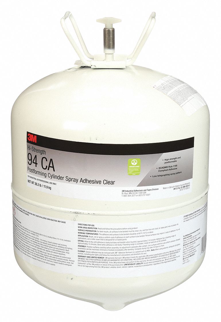 3M Spray Adhesive, Tank, 419.2 oz Container Size Adhesives 29UJ19