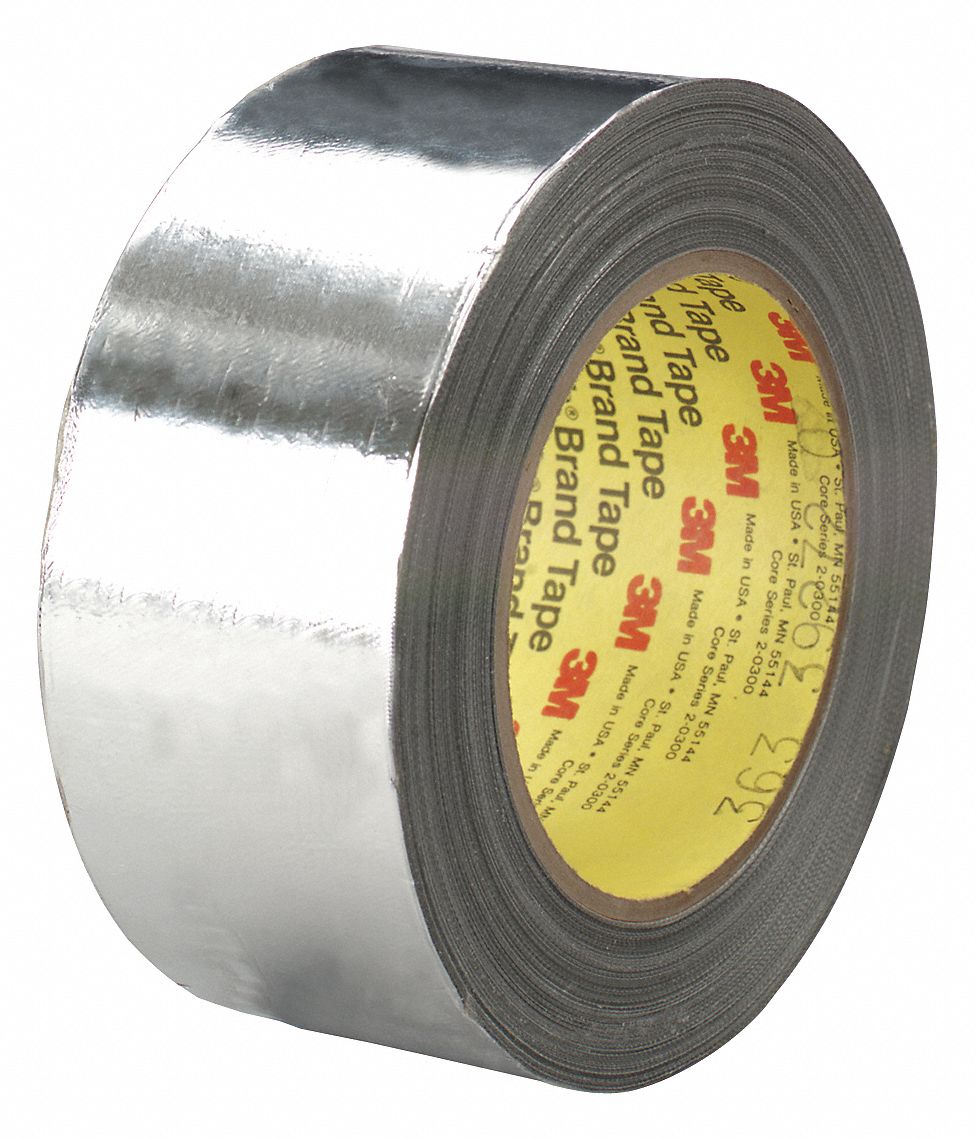 Glass Foil Tape,1 in x 36yd,Silver,PK36