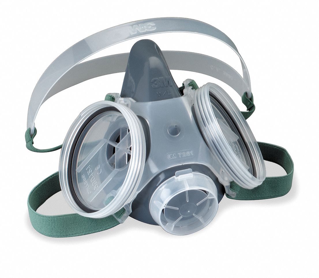 GRAINGER APPROVED Respirator, Half Mask 2AF367300S Grainger
