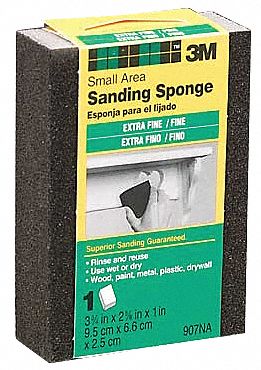 SandingSponge,XF/F,3-3/4x2-5/8x1,PK24