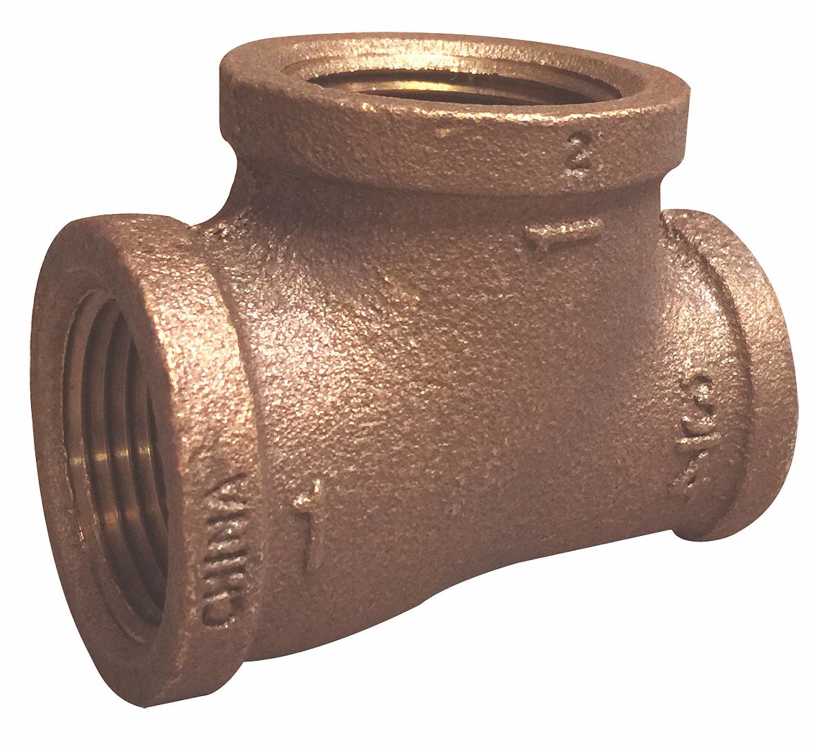 GRAINGER APPROVED Red Brass Reducing Tee FNPT 1 In X 3 4 In X 1 In