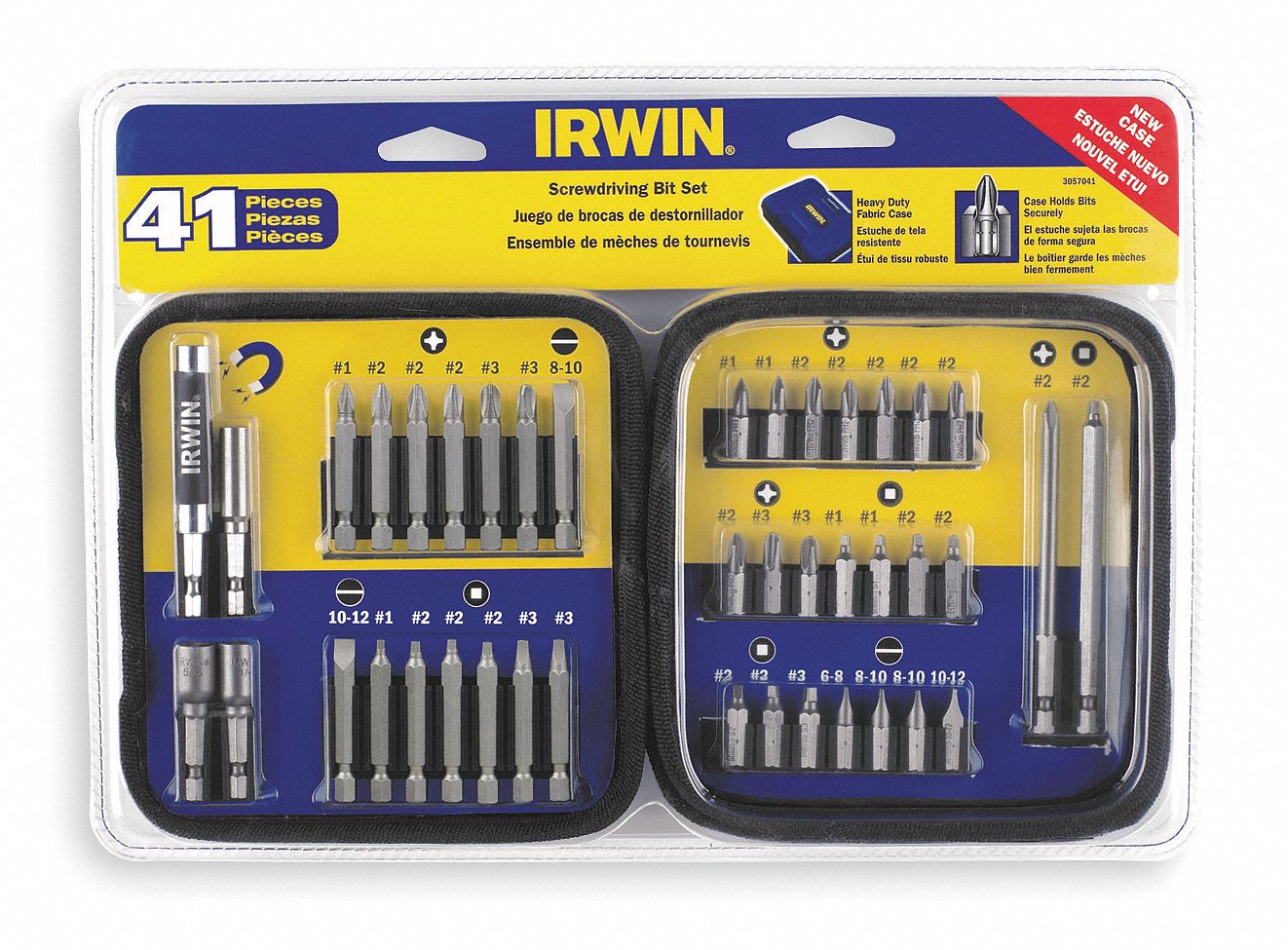 IRWIN 41Piece Screwdriver Bit Set, 1/4" Hex Shank Size 2CJR13057041