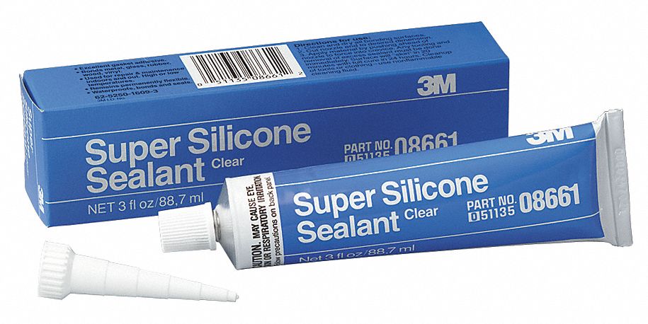 Silicone Sealant,3 oz Tube,Clear