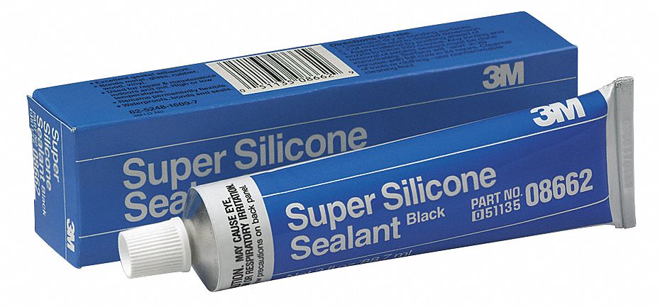Silicone Sealant,3 oz Tube,Black