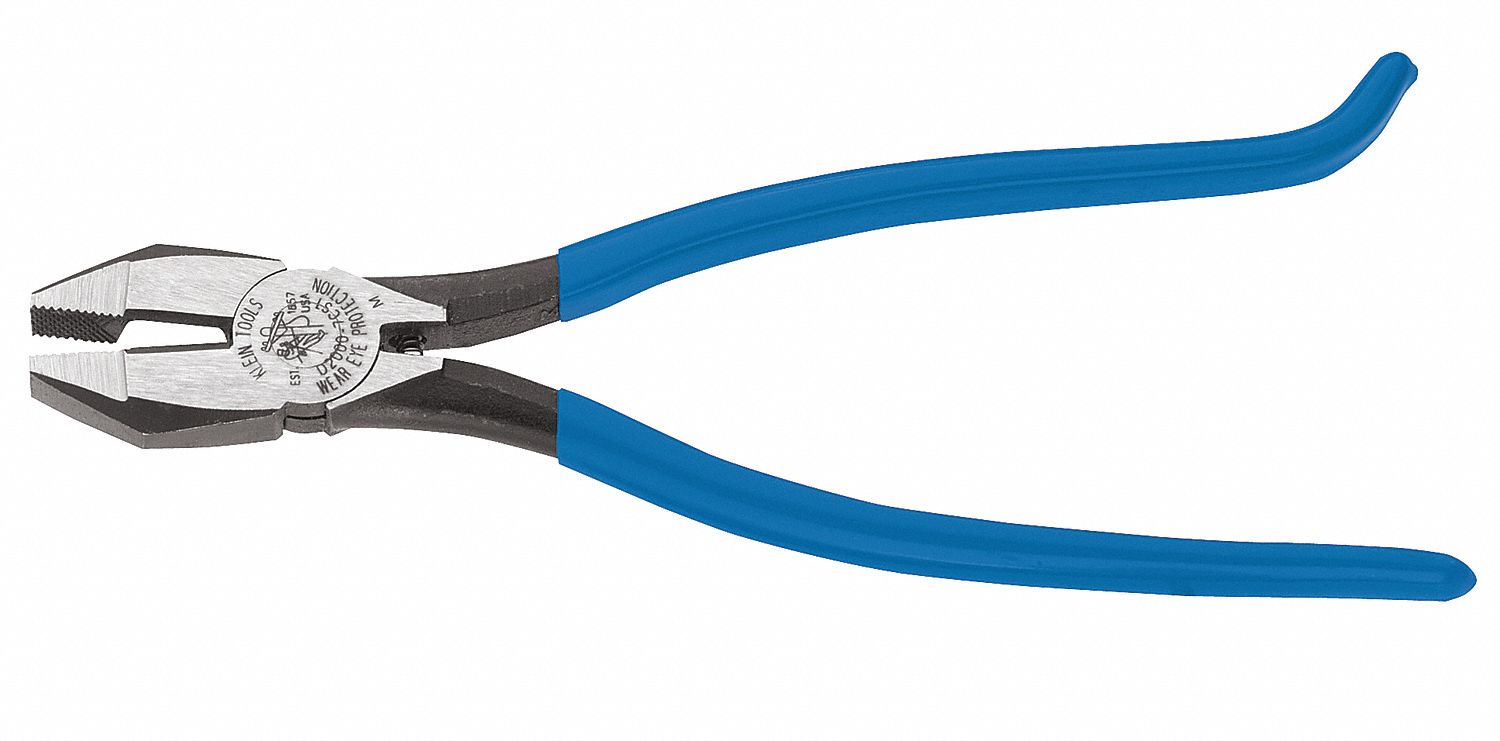 KLEIN TOOLS Linemans Pliers, Jaw Length: 1 9/32 in, Jaw Width: 1 5/32