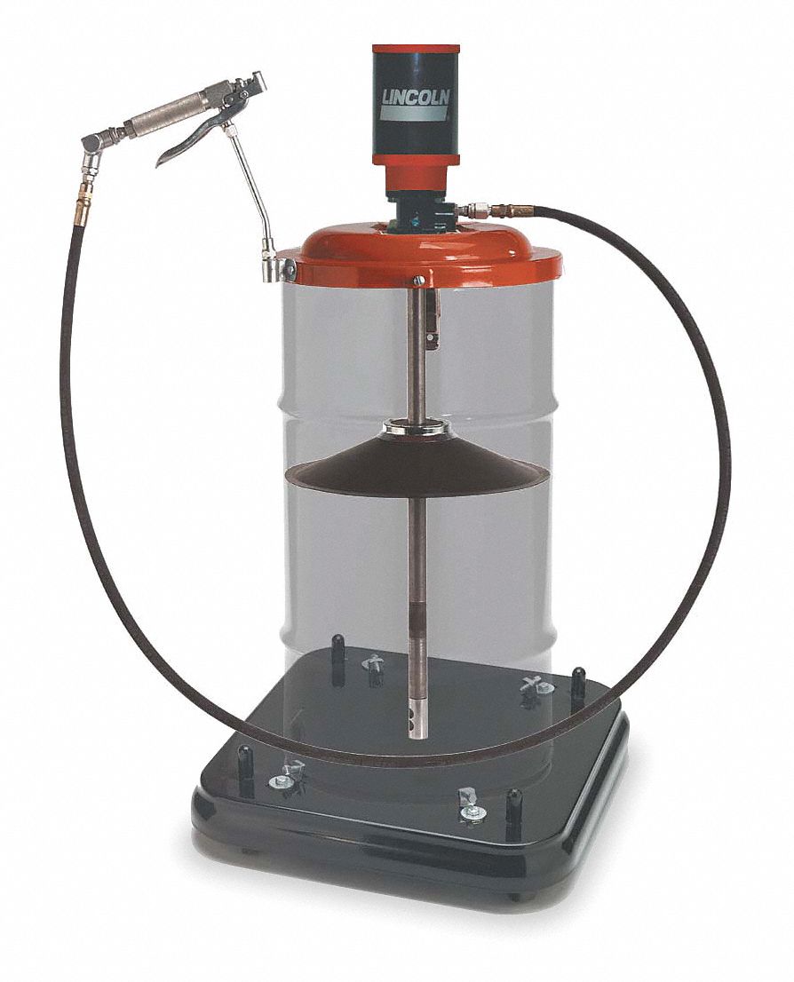 LINCOLN Portable Grease Pump with Gun, Fits Container Size 120 lb/16