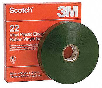 Electrical Tape,3/4 x 108 ft,10 mil,PK48
