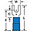 Fork Terminal,Block,#6 Stud,Blue,PK1000