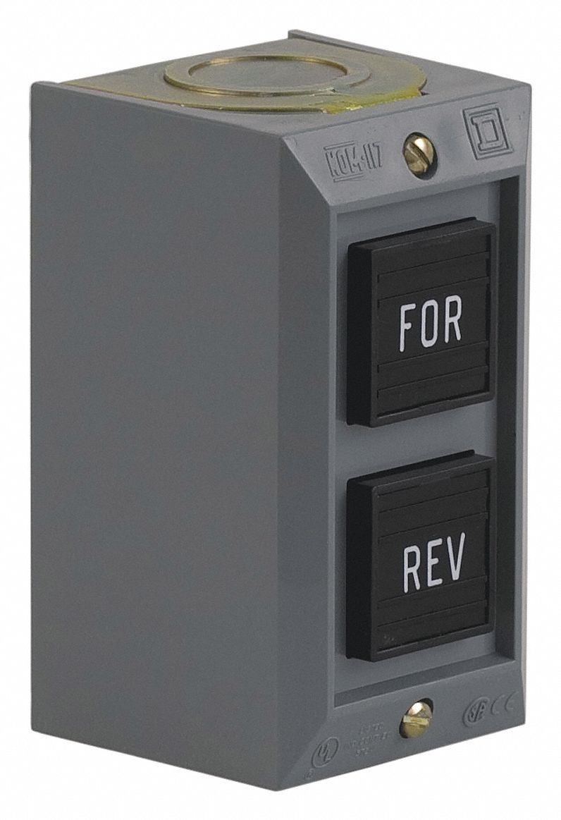SQUARE D Push Button Control Station, 2NO, For/Rev, Push Button/Push Button, Number of Operators