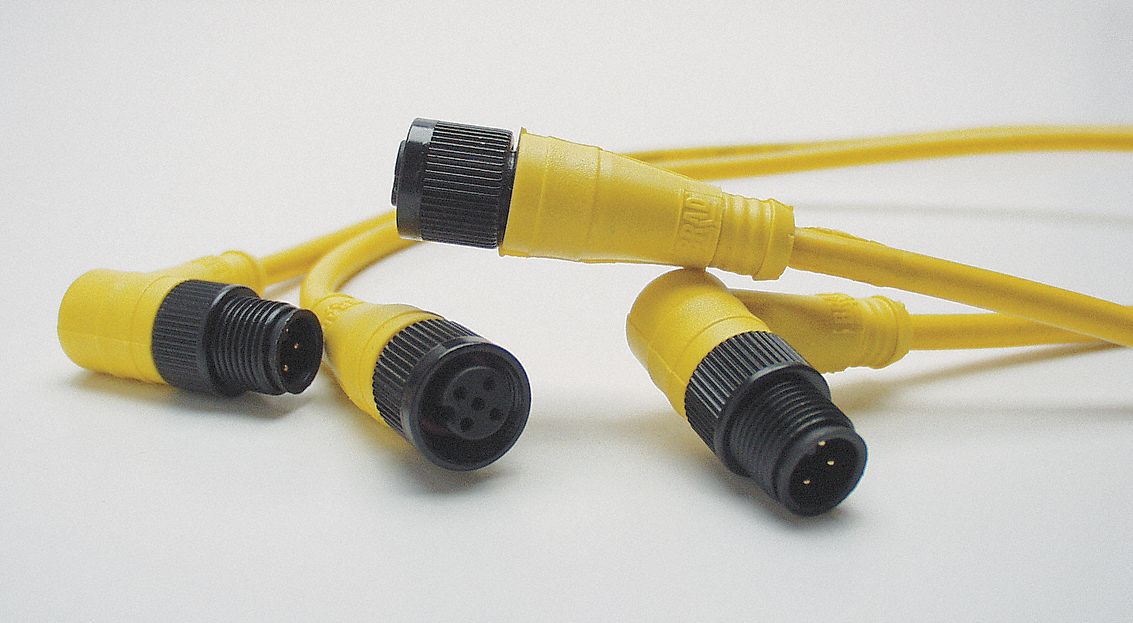 Extension Cordset,3Pin,Receptacle,Female