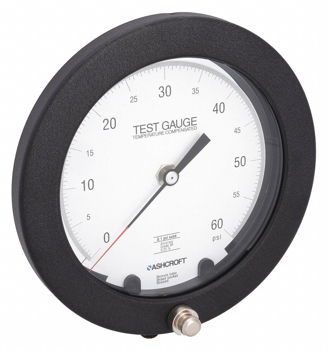 ASHCROFT Test Pressure Gauge 0 To 60 Psi Test Pressure Gauge 2F167