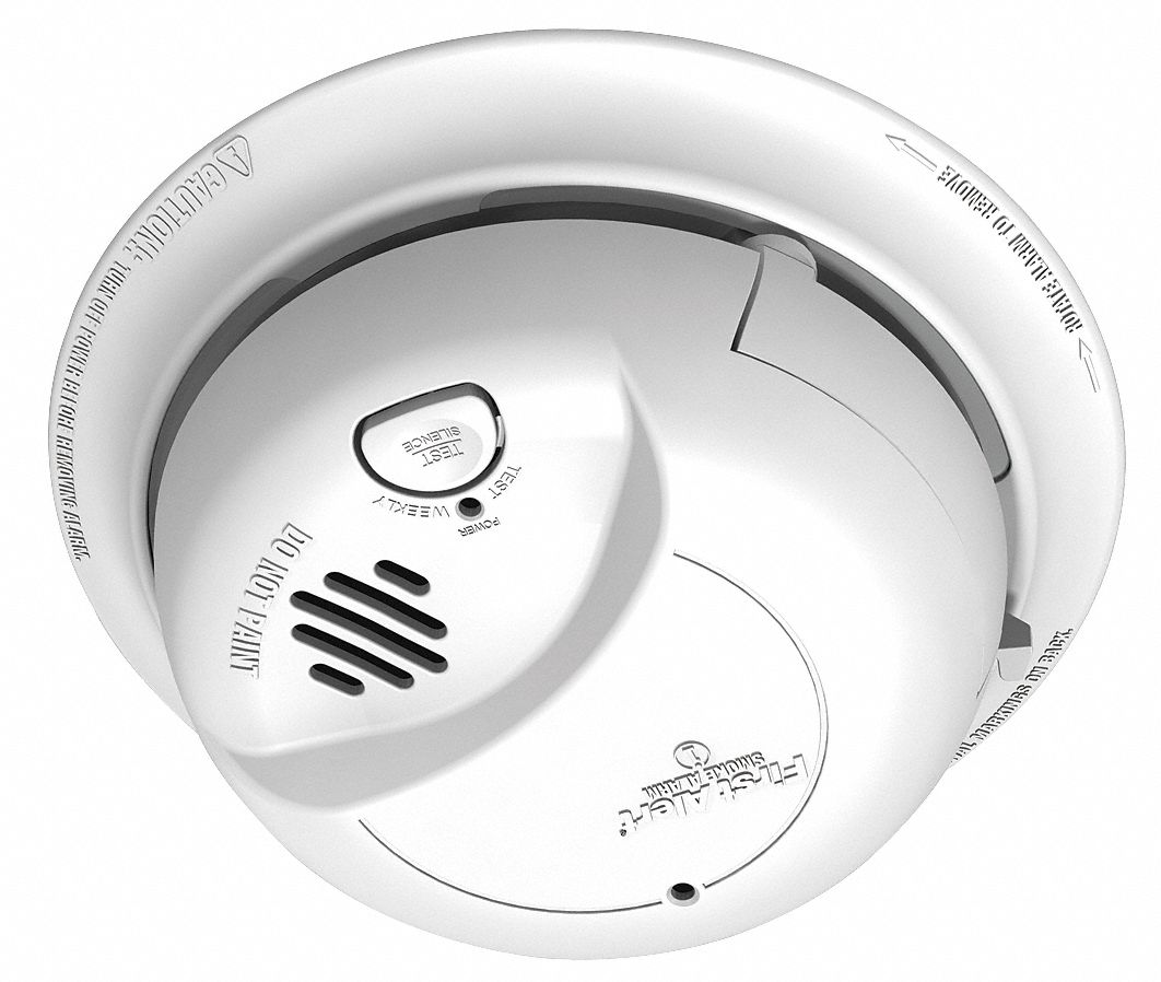 BRK Smoke Alarm,Ionization,120VAC, 9V 2FTL89120B Grainger