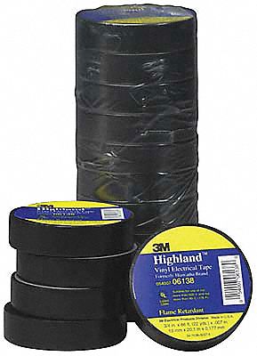 Electrical Tape,3/4 x 66 ft,7 mil,PK100