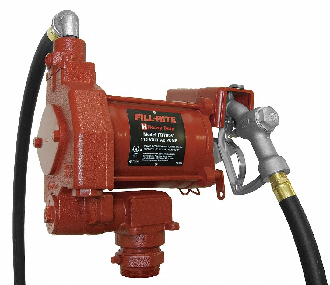 FILLRITE 1/3 HP Cast Iron Rotary Vane Fuel Transfer Pump, 20 GPM