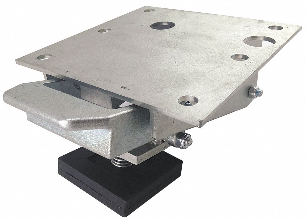 GRAINGER APPROVED HeavyDuty LowProfile Floor Lock, Steel, 4 9/16 in