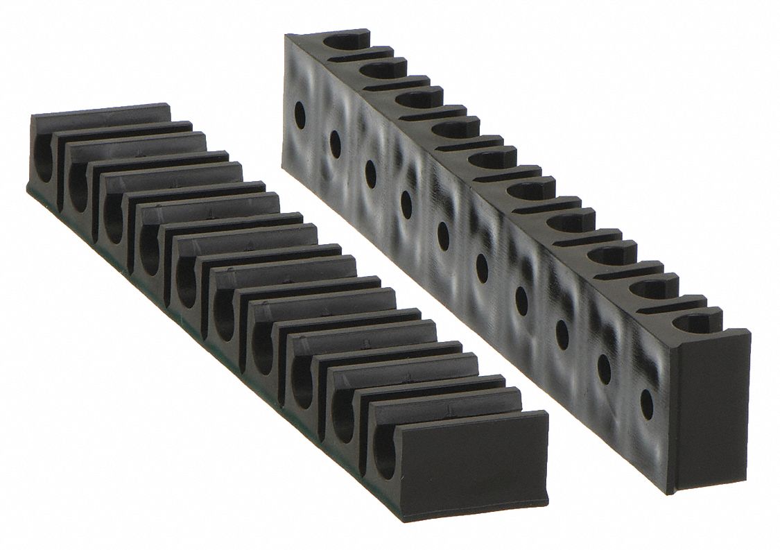 GRAINGER APPROVED 7 Channel Tube Rack for 3/8 Tubes , 4 in. Overall