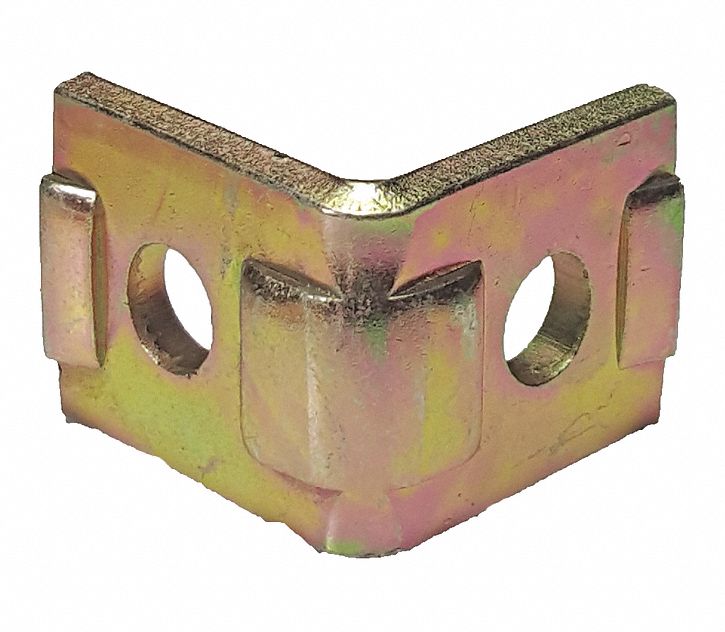 GRAINGER APPROVED Channel Angle Bracket, Steel, GalvKrom Finish 2HAE3V330Y Grainger